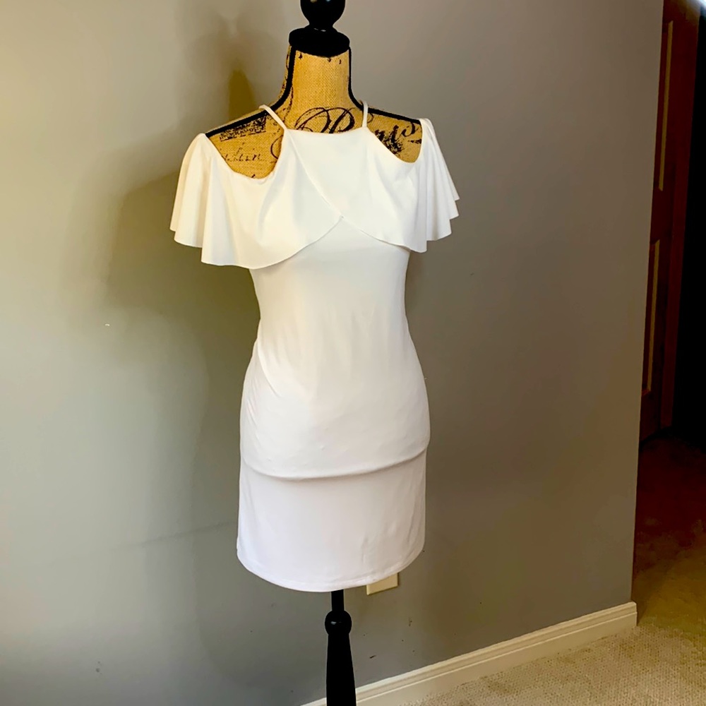 Cato White Flowy Summer Vacation Dress